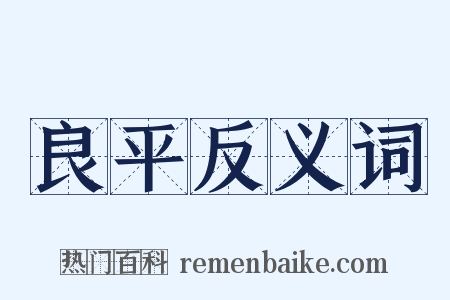 良平反义词是什么意思的图片